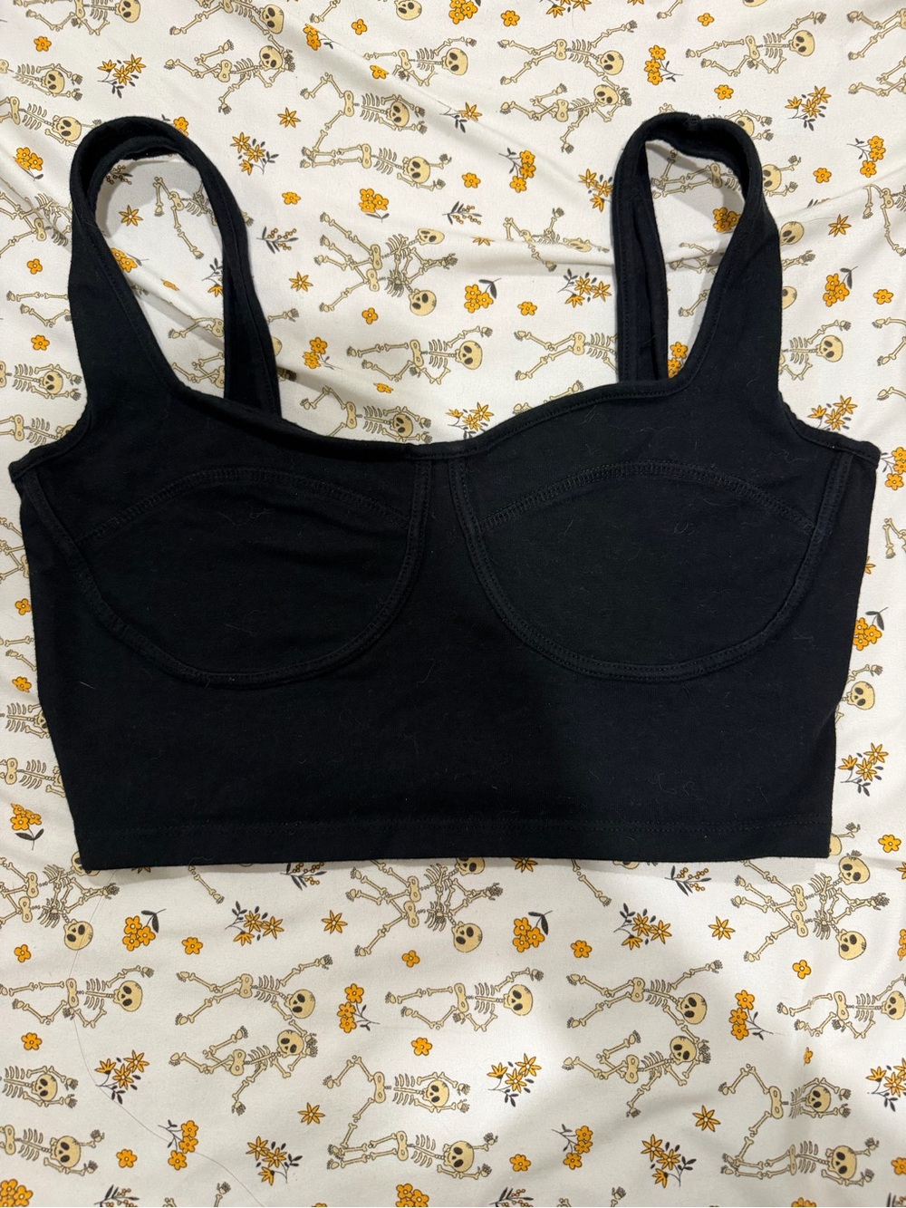 wild fable Black Longline Crop Bralette